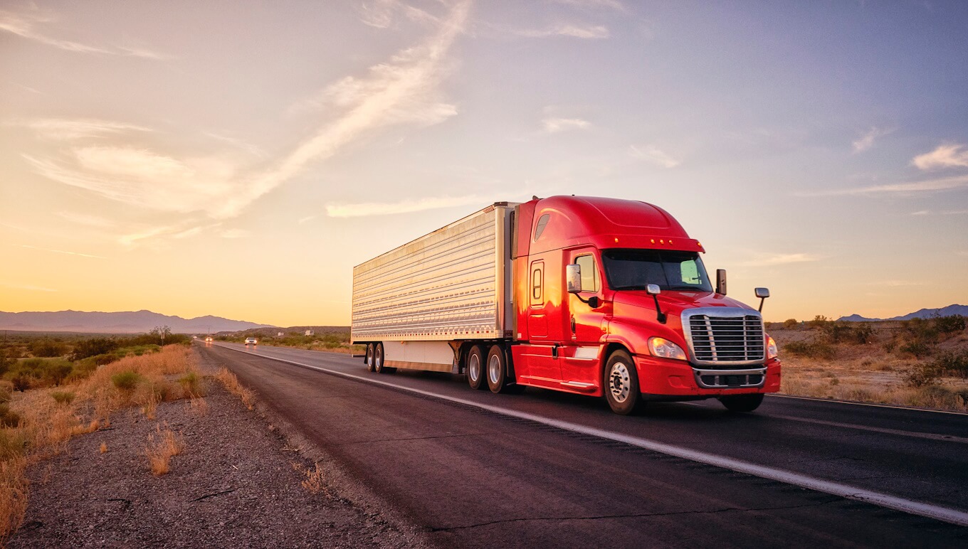 TEXAS FAST TRANSPORT LLC tractor and dry van on the highway